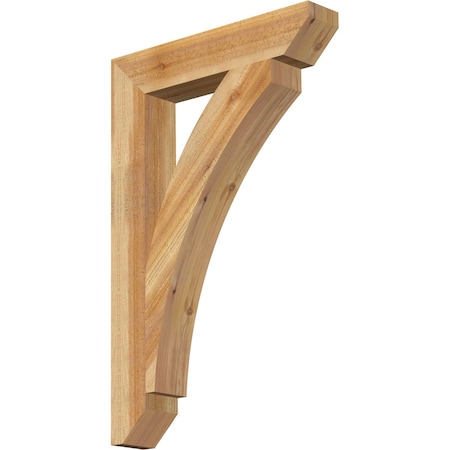 Ekena Millwork Thorton Slat Rough Sawn Bracket, Western Red Cedar, 4"W x 22"D x 34"H BKT04X22X34THR06RWR